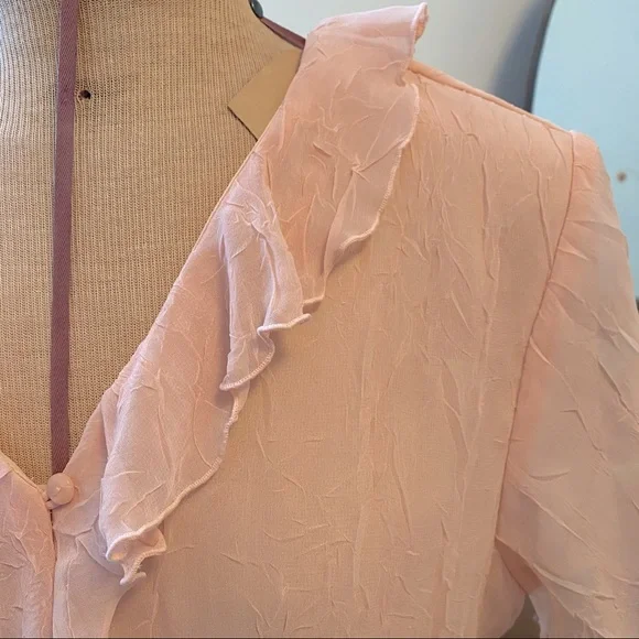 Vintage Pink Gauzy Blouse - Picture 4 of 4